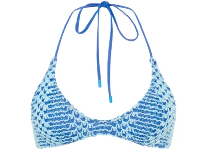 Top de bikini Triangl Cora Dello azul crochet halter para mujer talla XS NUEVO CON ETIQUETAS Foto 1 de 4