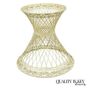 Russell Woodard Woven Fiberglass Mid Century Round Pedestal Dining Table Base - Picture 1 of 12