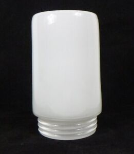 Vtg Mid Century Modern White Glass light Fixture Shade Pill Style 3" screw Fitte