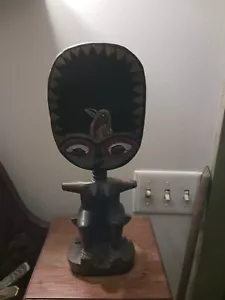 Vintage African Wood Carving With Beads - Picture 1 of 5