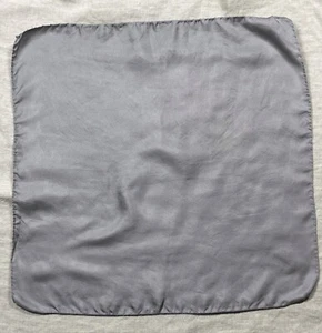Vintage Italy Silk Scarf/Pocket Square Gray Hand Rolled Edges 16" x 16" - Picture 1 of 6