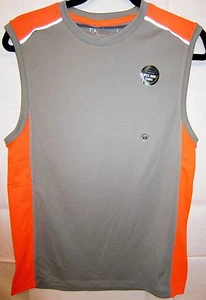 Muscle Shirt Aeropostale Athletic Reflective Top Grey/Neon Orange XS Extra Small - Picture 1 of 2