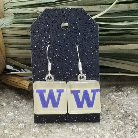 University of Washington Huskies Earrings UW UDUB Earrings Pac 12 Harry Seattle Cover