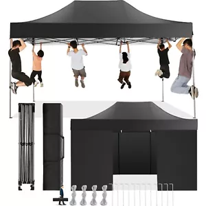 10x15 Pop up Canopy Tent Heavy Duty Commercial Waterproof Gazebo with Sidewalls - Picture 1 of 7