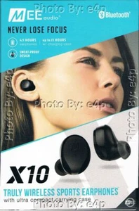 MEE AUDIO X10 TRUE WIRELESS IN-EAR BLUETOOTH 5 HEADPHONES IPX5 BRAND NEW SEALED! - Picture 1 of 12