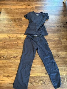 PURPLE LABEL by HEALING HANDS SIZE XSP WOMEN SCRUB SET Gray - Picture 1 of 8