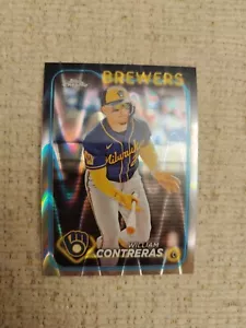 2024 Topps Chrom William Contreras Lava Refraktor #24 Milwaukee Brauer - Bild 1 von 2
