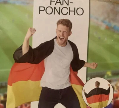 Fussball Fahne Deutschland Fanartikel Belgien Poncho Umhang WM EM Flagge 2024