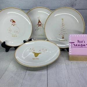 Certified International Debbie Taylor-Kerman Ceramic 8" Christmas Plate Set of 4 - Picture 1 of 19