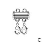 Sterling Silver Layered Detangler Clasp Layering Tube For NecklaceU Bar X6S2