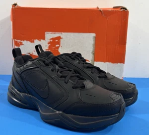 NIB 8.5 MENS NIKE AIR MONARCH IV 415445 001 BLACK 8 1/2 MEDIUM - Picture 1 of 8