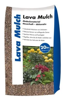  2-8 mm Lava Mulch ROT 20 L Schadstofffrei Dekoration Garten Einfahrt Lava Mulch - Bild 1 von 2