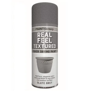 Real Feel Textured Slate Grey Spray Paint for Metal Wood Plastic 400ml Aerosol - Picture 1 of 2