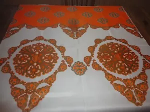 Tende in tessuto fibra di vetro anni 60 stampa arancio-Fase 45" larghezza x 56" lunghezza - Foto 1 di 2