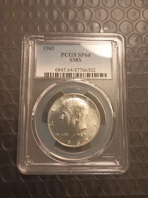 1965 KENNEDY HALF DOLLAR 50 CENTS 40% FINE SILVER GRADED BY PCGS SP64 SMS - Image 1 of 4