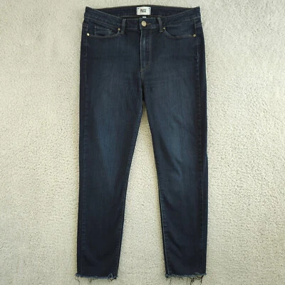 Paige Jeans Womens 31 Blue Hoxton Ultra Skinny Raw Frayed Hem Strech Denim Mona - Image 1 of 4