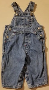 Baby GAP Classic Coveralls Bib Overalls Blue Jeans Medium 6-12  Months Snaps - Picture 1 of 7