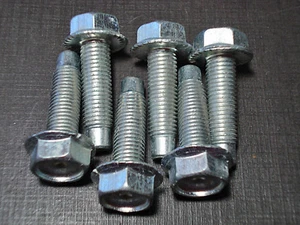 6 pcs 5/16-24 x 1-1/8" serrated flange head under hood cadmium bolts NORS M - Picture 1 of 6