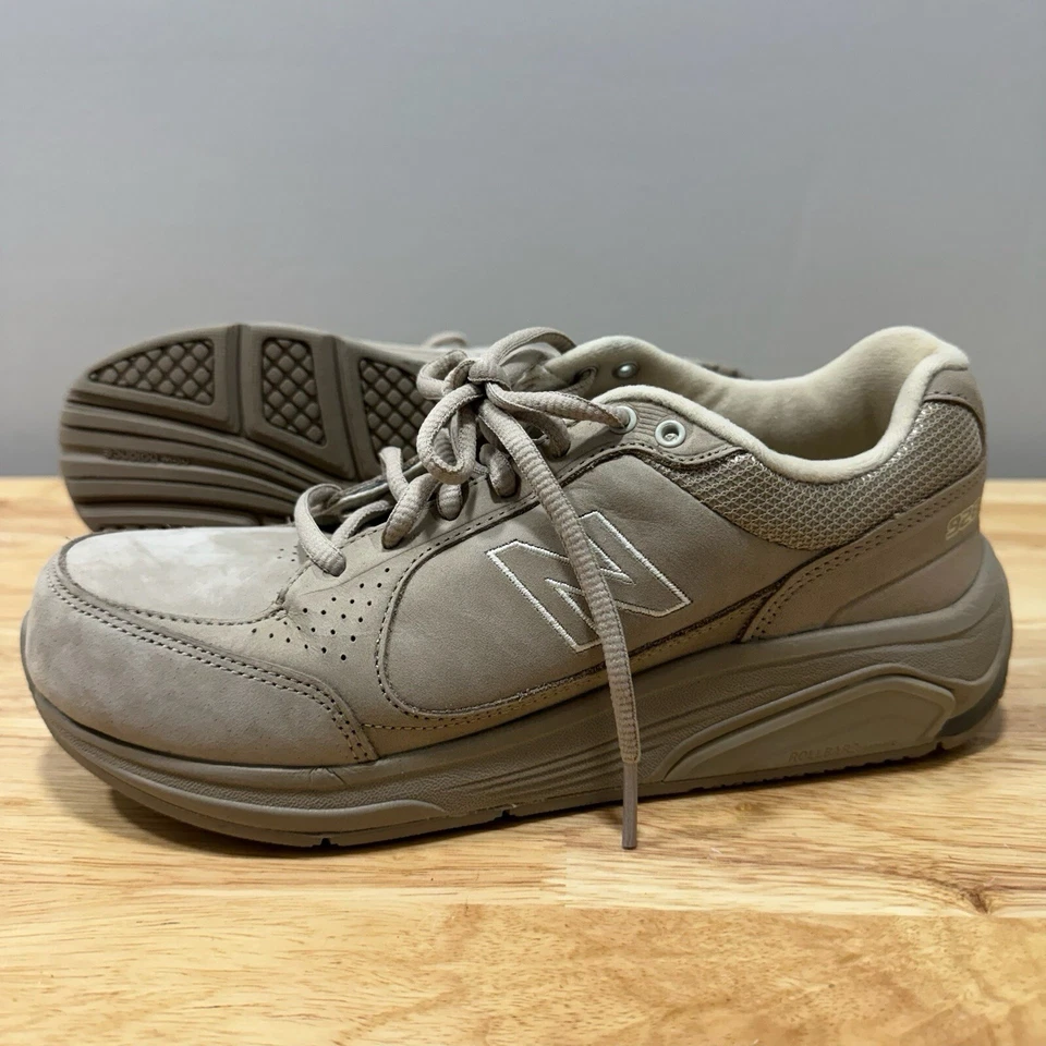 New Balance 812 Mujer’s 7 Cuero Tostado Zapatos para Caminar Control de Movimiento Barra Rodante Foto 1 de 4