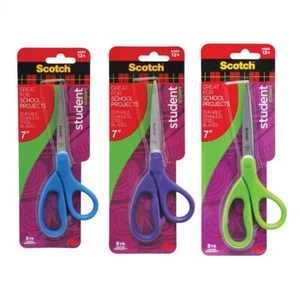 Tijeras Scotch Student Hojas 7" Acero Inoxidable Oficina Escuela Hogar Artesanía - Imagen 1 de 1