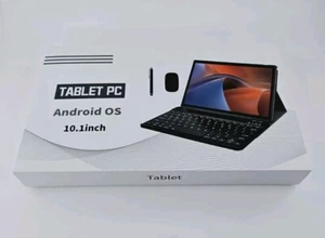 10 inch Android 13 Tablet, 6GB RAM 64GB 2 in 1 Tablets with Keyboard Mouse..... - Picture 1 of 9