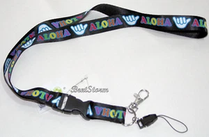 Llavero ALOHA Hawaii Shaka Lanyard Llavero Teléfono FOB Liberación Rápida Nuevo con Etiquetas - Imagen 1 de 3