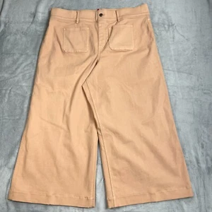 Spanx Pants 3X Cropped Wide Leg Slimming Stretch Twill Peach - Picture 1 of 8