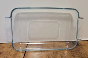 Plato vintage Pyrex Corning 16" cacerola con asas vidrio azul teniente FRANCIA 238 AW - Imagen 1 de 4