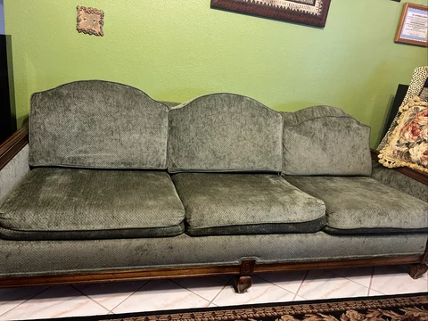 green sofa and chair set Cover