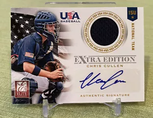 2012 Panini Elite USA Baseball National Team 15U Patch Auto Signed CHRIS CULLEN - Picture 1 of 2