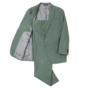 【SALE】Brooks Brothers Milano Fit Suit Set-up Mens Size 42/42 Green - Picture 1 of 14