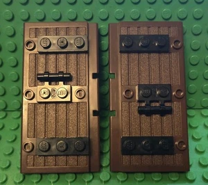 Lego Brown Stockade Door 1x5x8 1/2 Stockade Lot of 2 - 30223 - Picture 1 of 6