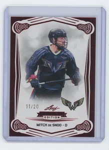 2025 Leaf Lacrosse Inaugural Edition - Red Parallel #66 Mitch De Snoo 11/20 - Picture 1 of 2