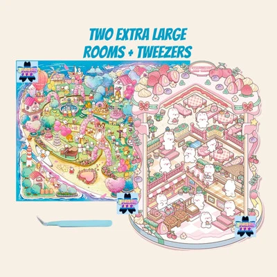 2 (3D) salas de escena isométricas 11,8 x 9,4. Tarta de boda y boda. Foto 1 de 4