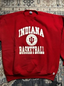 Sudadera De Colección Indiana Hoosiers Russell Atlética Roja Cuello Redondo Para Hombres Talla XXL - Imagen 1 de 5