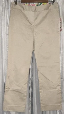 NWT LILLY PULITZER Khaki Tan Straight pants Size 6  Women Casual Career Trousers - Image 1 of 4