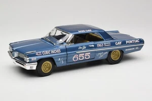 AW201/06 Super Stock Pontiac Catalina Super Duty n655 1962 Blue Auto World 1:18 - Foto 1 di 8