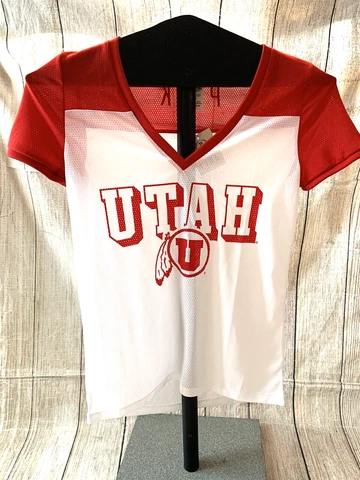VICTORIA'S SECRET PINK NCAA SMALL Utah Utes Football Jersey Shirt NWT Cover