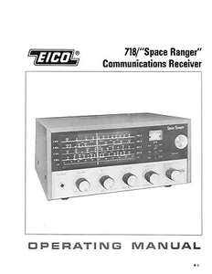 EICO Model 718 DX-718 Space Ranger Solid State Communication Receiver Manual - Picture 1 of 1