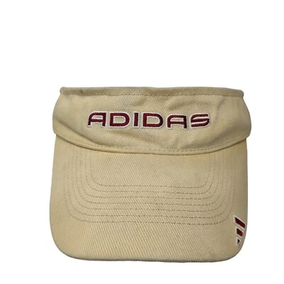 Adidas Strapback Sun Visor Hat Tan One Size Adjustable Embroidered - Image 1 of 4