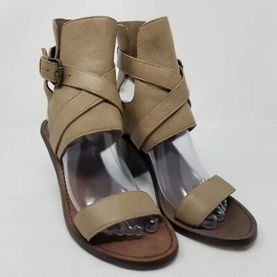 Sandalias de tacón de cuero con tiras talla 40 Ash para mujer color tostado Queenie 5695O Donna Tortora Foto 1 de 4