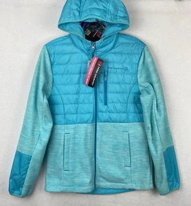 Free Country Girl XL (16) Hybrid Jacket AQUA Down & Feathers Lightweight NEW - Picture 1 of 13