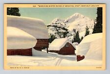 Brighton UT-Utah, Wasatch Mountains, Mt Millicent Vintage Souvenir Postcard