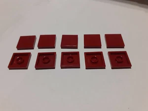 Lego "10 Stück" 3068b Tile 2 x 2 with Groove in Dark Red - Bild 1 von 1