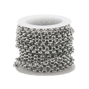 5meters Stainless Steel Round Oval Rolo Link Chains for DIY Jewelry 3mm 4mm 5mm  - Picture 1 of 3