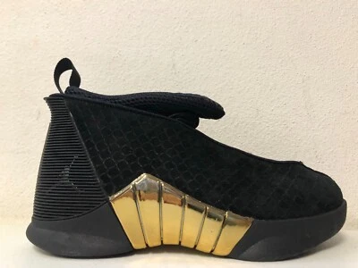 Nike Air Jordan 15 Retro DB GS Black White Metallic Gold BV7110-017 Size 3.5y - Image 1 of 4