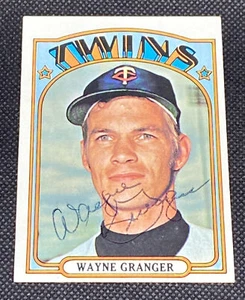 Wayne Granger Twins Signed Auto Autographed 1972 Topps Card #545 ~ COA - Picture 1 of 6