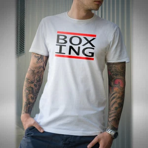 Boxing Men's T-Shirt Funny Run Dmc Inspierd Gym Training Workout - Picture 1 of 5