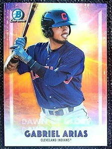 2021 Bowman Chrome Gabriel Arias Dawn of Glory DOG-7 Cleveland Indians/Guardians - Picture 1 of 1