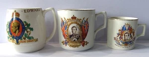Coronation of King Edward VIII Souvenir Mugs x 3 May 1937. - Picture 1 of 21
